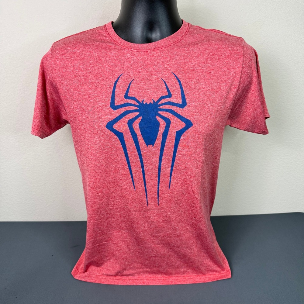 Mad Engine T-Shirt Mens Small The Amazing Spider-Man 2 Graphic Red Heathered